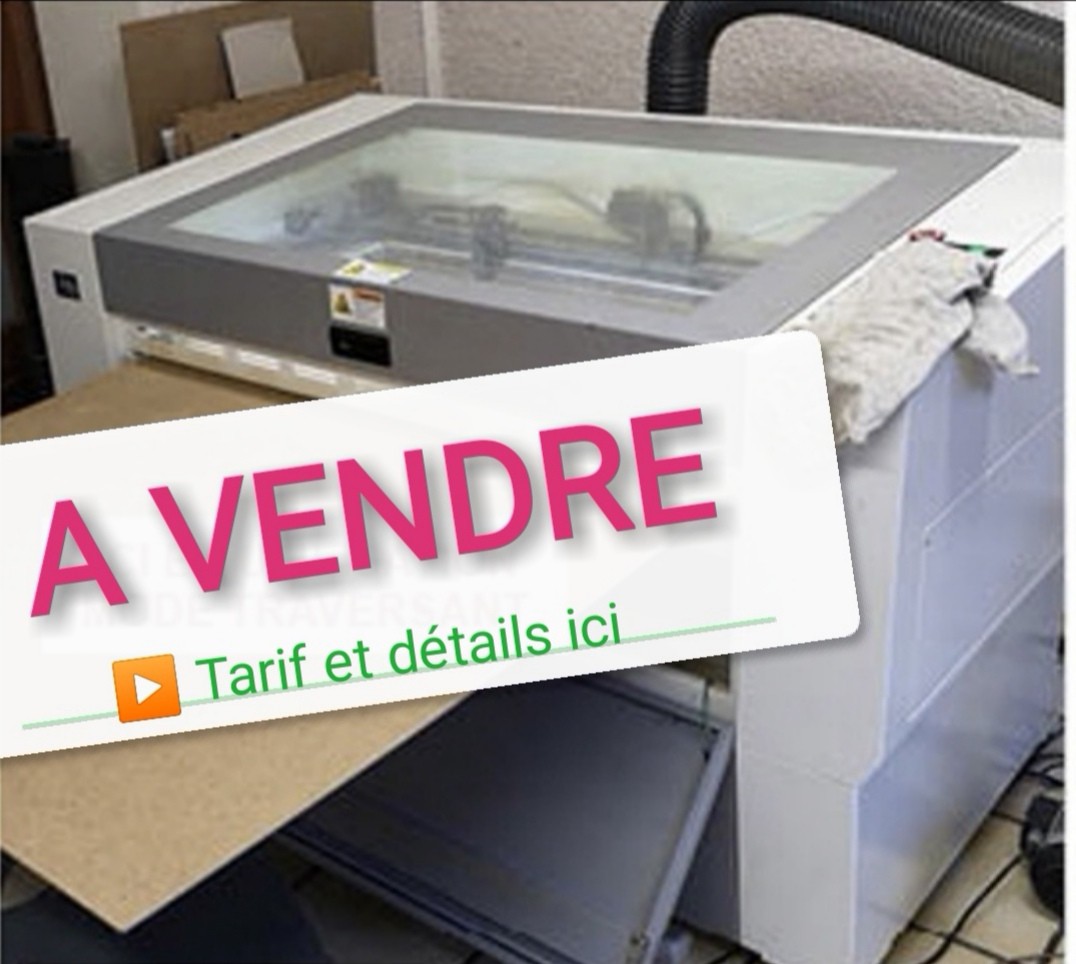 Vente Découpeuse laser d'occasion et graveur + extracteur de fumées - entreprise française 
