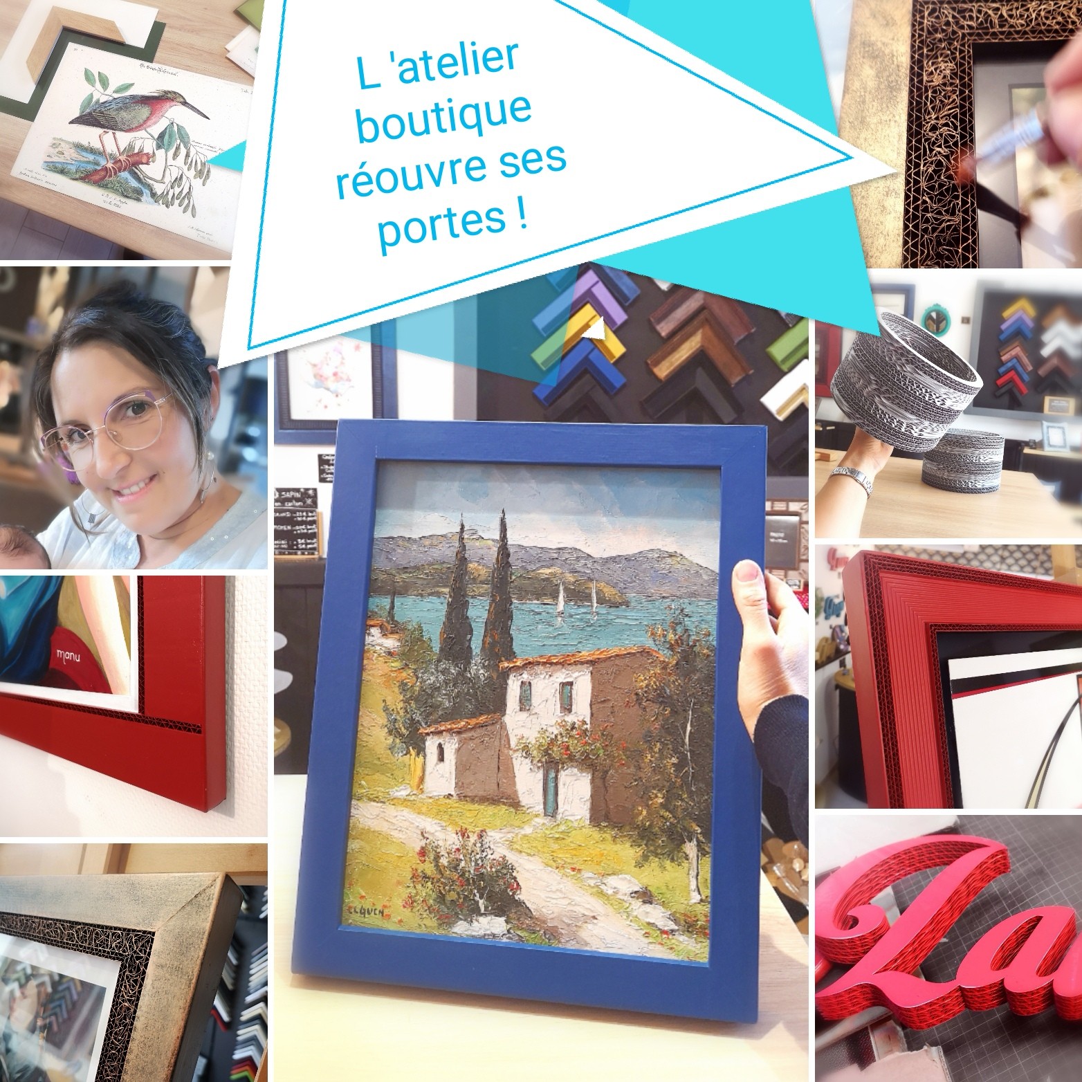 Réouverture de l'atelier/boutique Laura Dambre encadrement le 3 septembre 2024